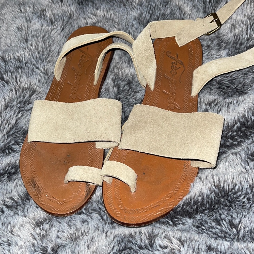 Free People taupe suede sandals